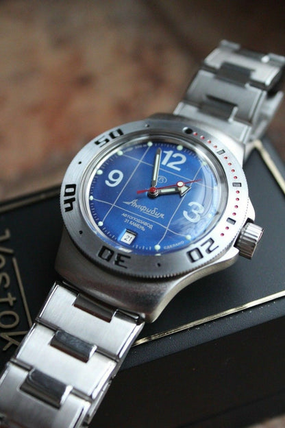 Vostok Amphibian Auto Russian diver wrist watch 060116