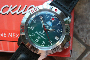 Vostok Komandirsky Military Wrist Watch # 431818 NEW