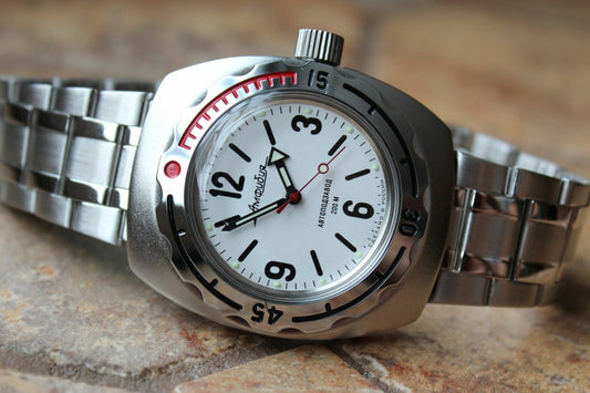 Russian Mechanical Automatic Wrist Watch VOSTOK AMPHIBIAN DIVER 090486
