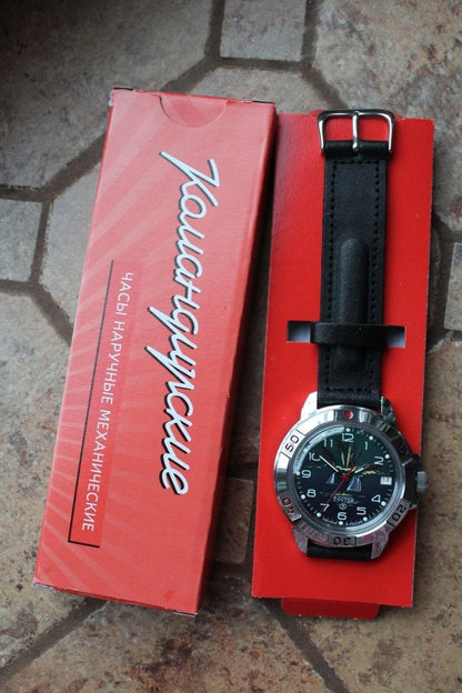 Vostok Komandirsky Military Wrist Watch # 431976 NEW