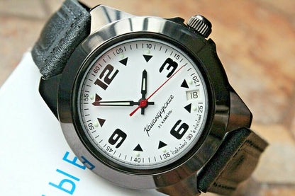 Vostok Komandirsky Mechanical Auto Russian Military Wrist Watch # 646580 NEW