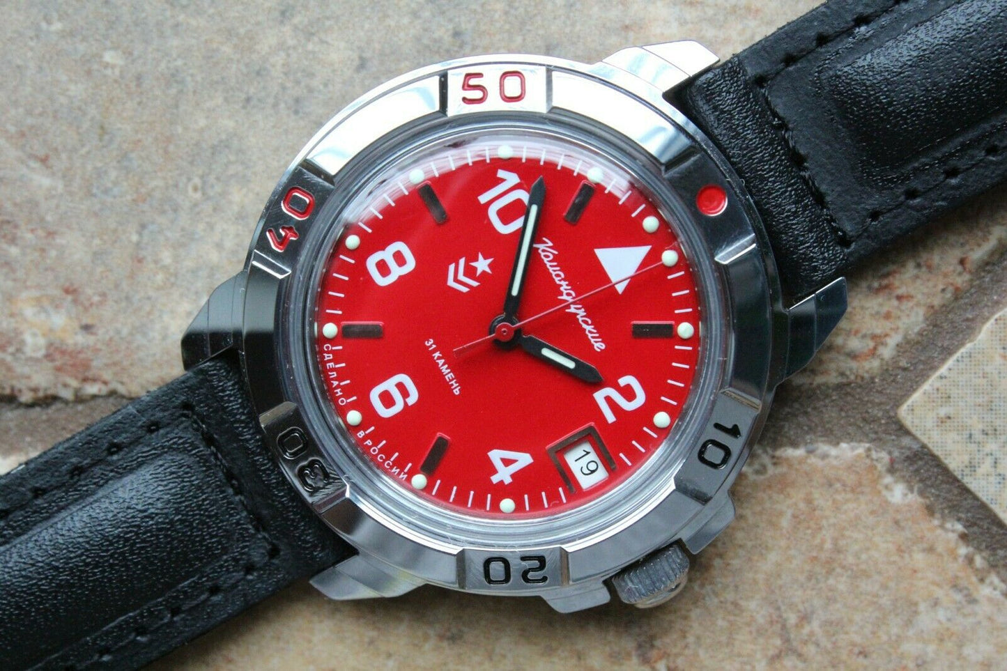 Vostok Komandirsky Russian Mechanical Military Wrist Watch Custom 431841