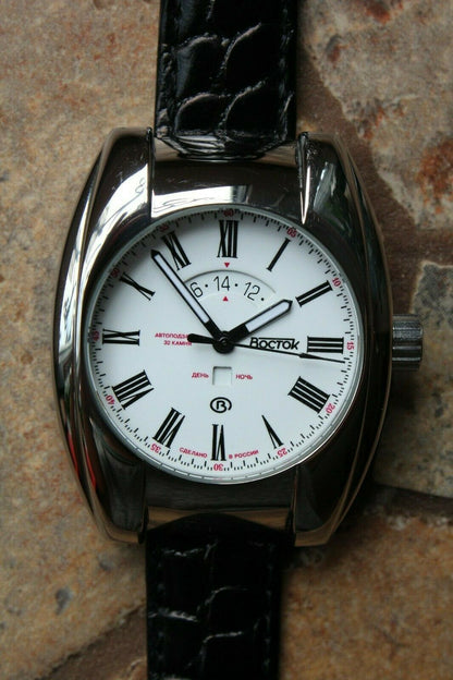 Russian Mechanical Automatic Wrist Watch Vostok Megapolis Prestige Rare 970025