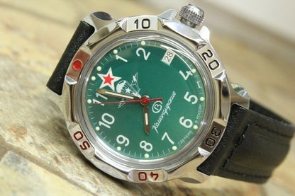 Vostok Komandirskie Mechanical Military Russian wrist watch Airborne 811307