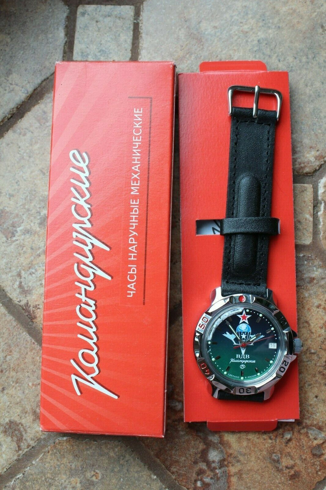 Vostok Komandirskie Mechanical Military Russian wrist watch VDV Airborne 811021