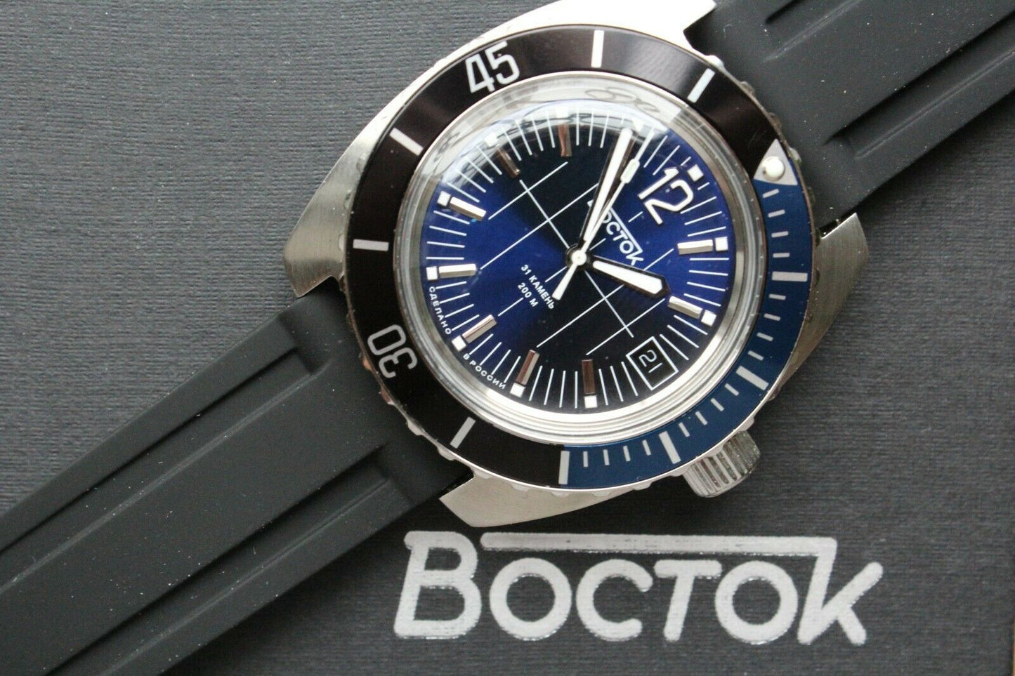 Vostok Amphibian Classic Russian Machanical Auto Diver Men's wrist watch 170865