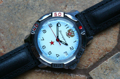 Vostok Komandirskie Mechanical Military Russian wrist watch Star Eagle 811323