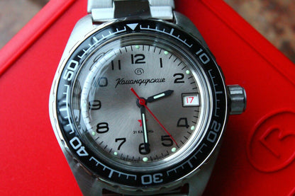 Vostok Komandirsky Auto Russian Military Wrist Watch # 020708 NEW