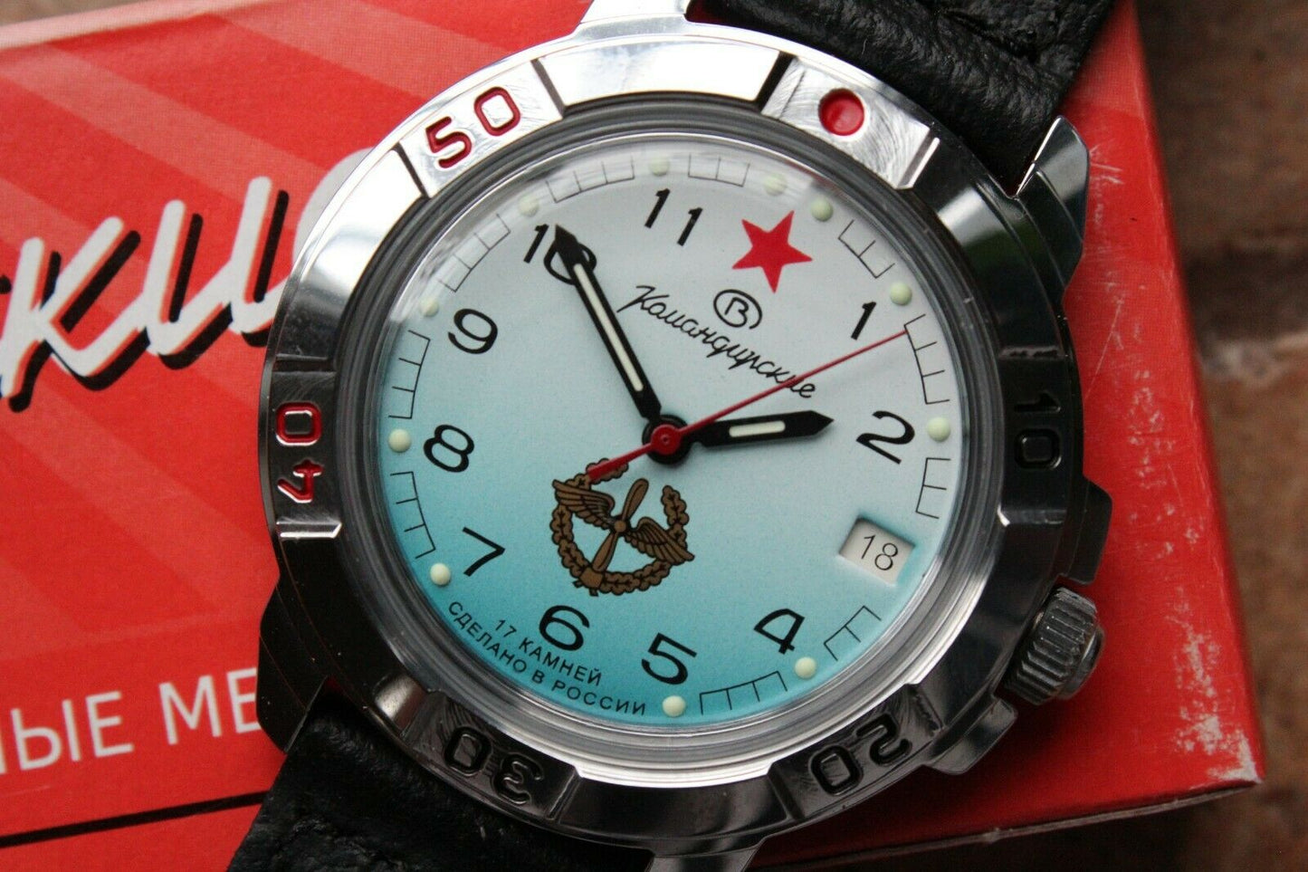 Vostok Komandirsky Military Wrist Watch # 431314 NEW