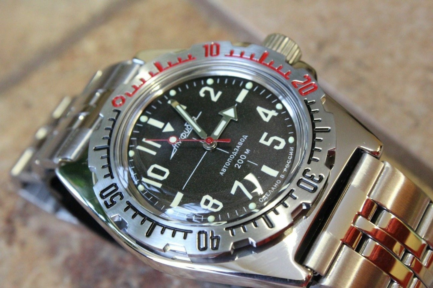Russian Mechanical Automatic Wrist Watch VOSTOK AMPHIBIAN DIVER 110647