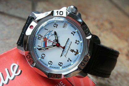 Vostok Komandirsky Russian Mechanical Military Wrist Watch NAVY VMF 811241