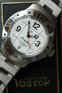 Vostok Amphibian Mechanical Automatic Russian diver wrist watch 060487