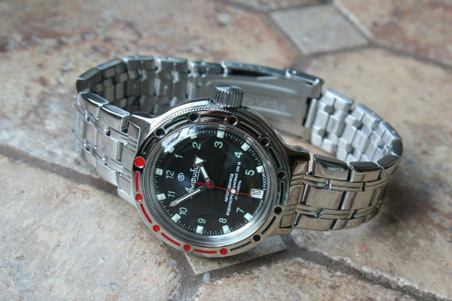 Vostok Amphibian Mechanical Automatic Wrist Watch Diver 420269