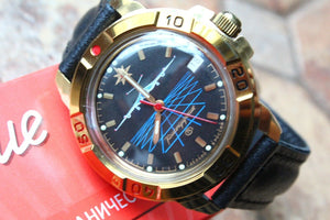 Vostok Komandirsky Military Wrist Watch # 439499 NEW