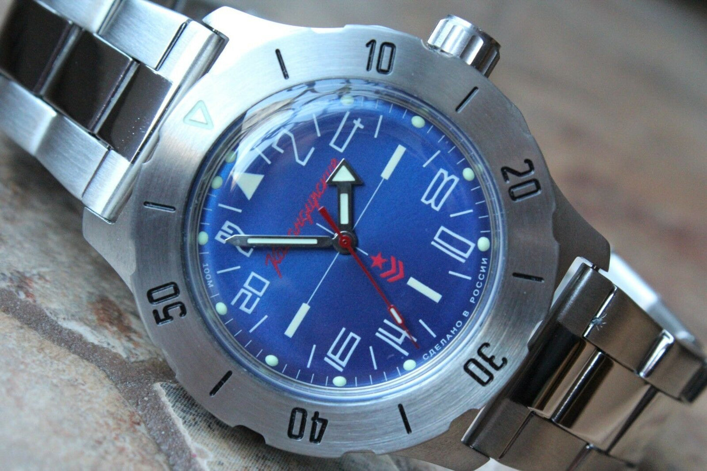 Russian Mechanical Automatic Wrist Watch VOSTOK Komandirsky K-35 350642