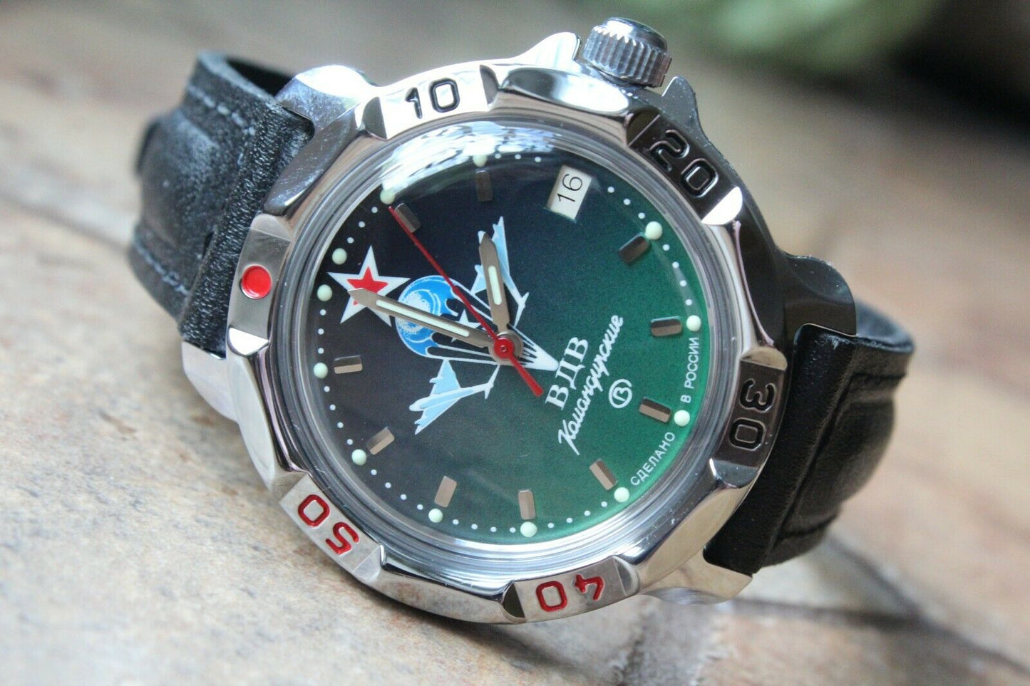 Vostok Komandirskie Mechanical Military Russian wrist watch VDV Airborne 811021