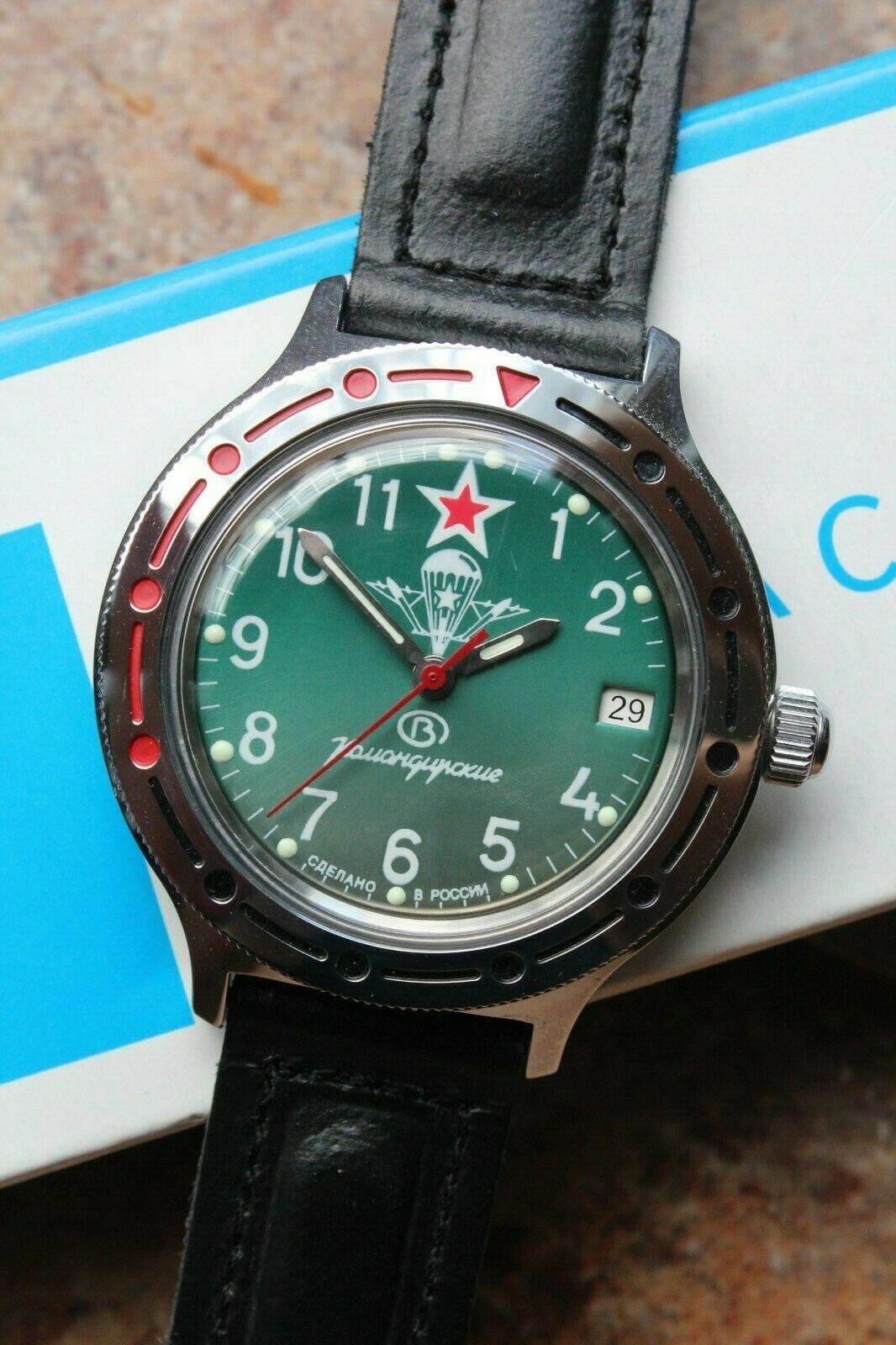 Vostok Komandirsky 921307 Automatic Mechanical Military Wrist Watch NEW