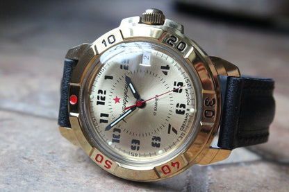 Vostok Komandirsky Military Wrist Watch # 439121 NEW