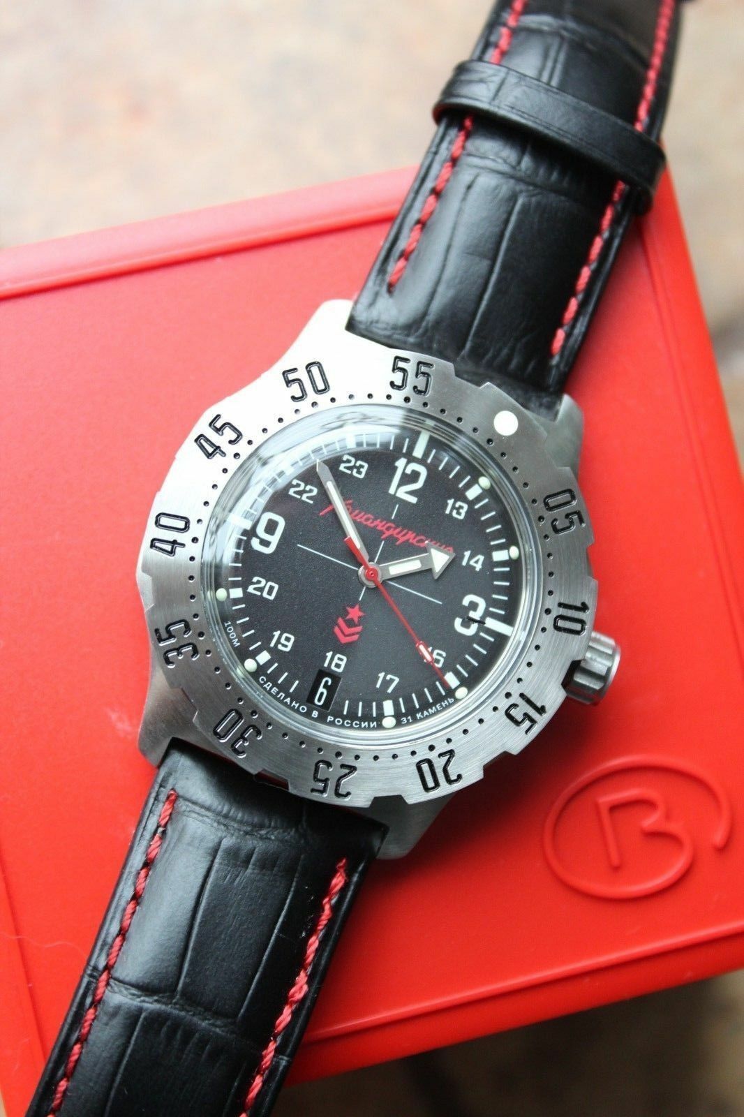 Vostok Mechanical Automatic Wrist Watch Komandirsky K-35 350503