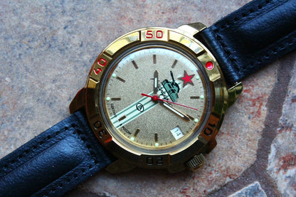 Vostok Komandirsky Military Wrist Watch # 439072 NEW