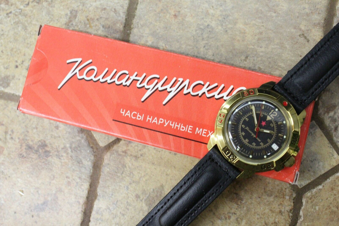 Vostok Komandirsky Military Wrist Watch # 439399 NEW