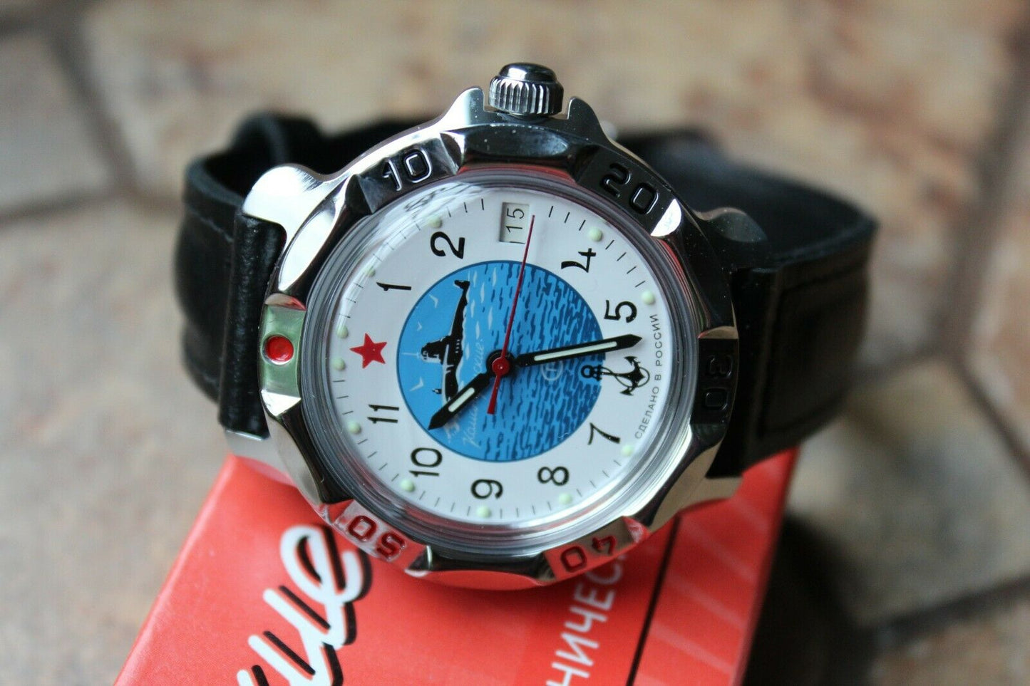 Vostok Komandirsky Russian Mechanical Military Wrist Watch Submarine 811055
