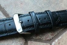 Load image into Gallery viewer, Genuine Leather Watch Strap Band KMV XL 24mm Black

