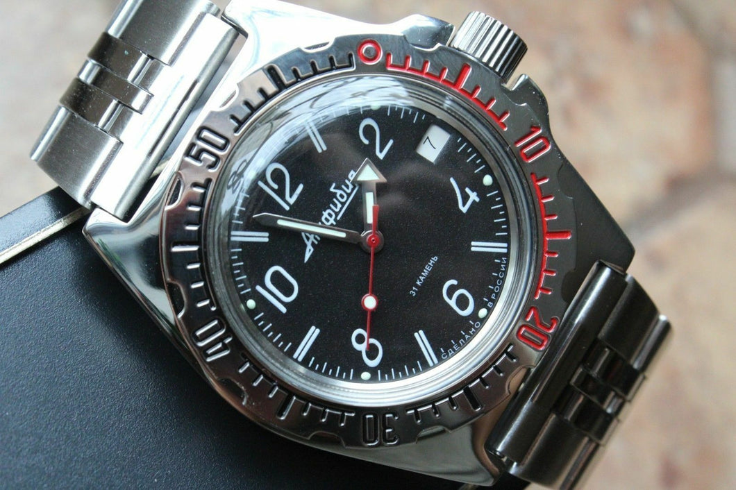Vostok Amphibian Russian Auto diver wrist watch 110909