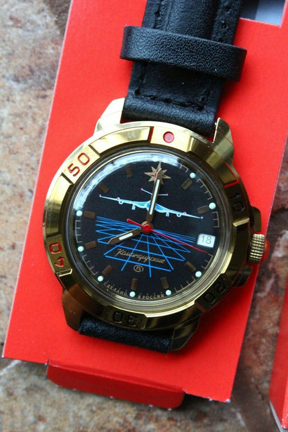 Vostok Komandirsky Military Wrist Watch # 439499 NEW
