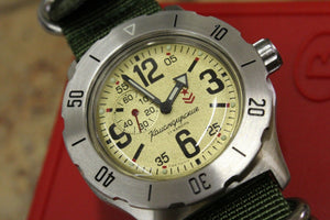 Russian Mechanical Automatic Wrist Watch VOSTOK Komandirsky K-35 350749