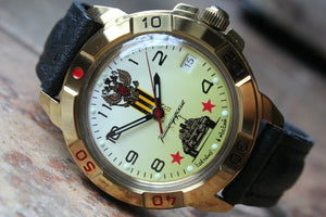 Vostok Komandirsky Military Wrist Watch # 439943 NEW