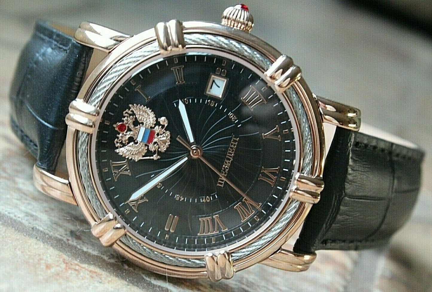 Russian President 4459473 Mechanical Automatic Men's Wrist Watch Poljot