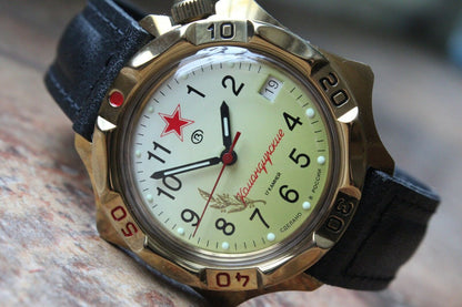 Vostok Komandirsky Mechanical Manual Winding Wrist Watch 539707