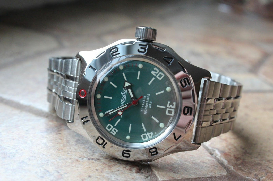 Russian Mechanical Automatic Wrist Watch VOSTOK AMPHIBIAN DIVER 100821