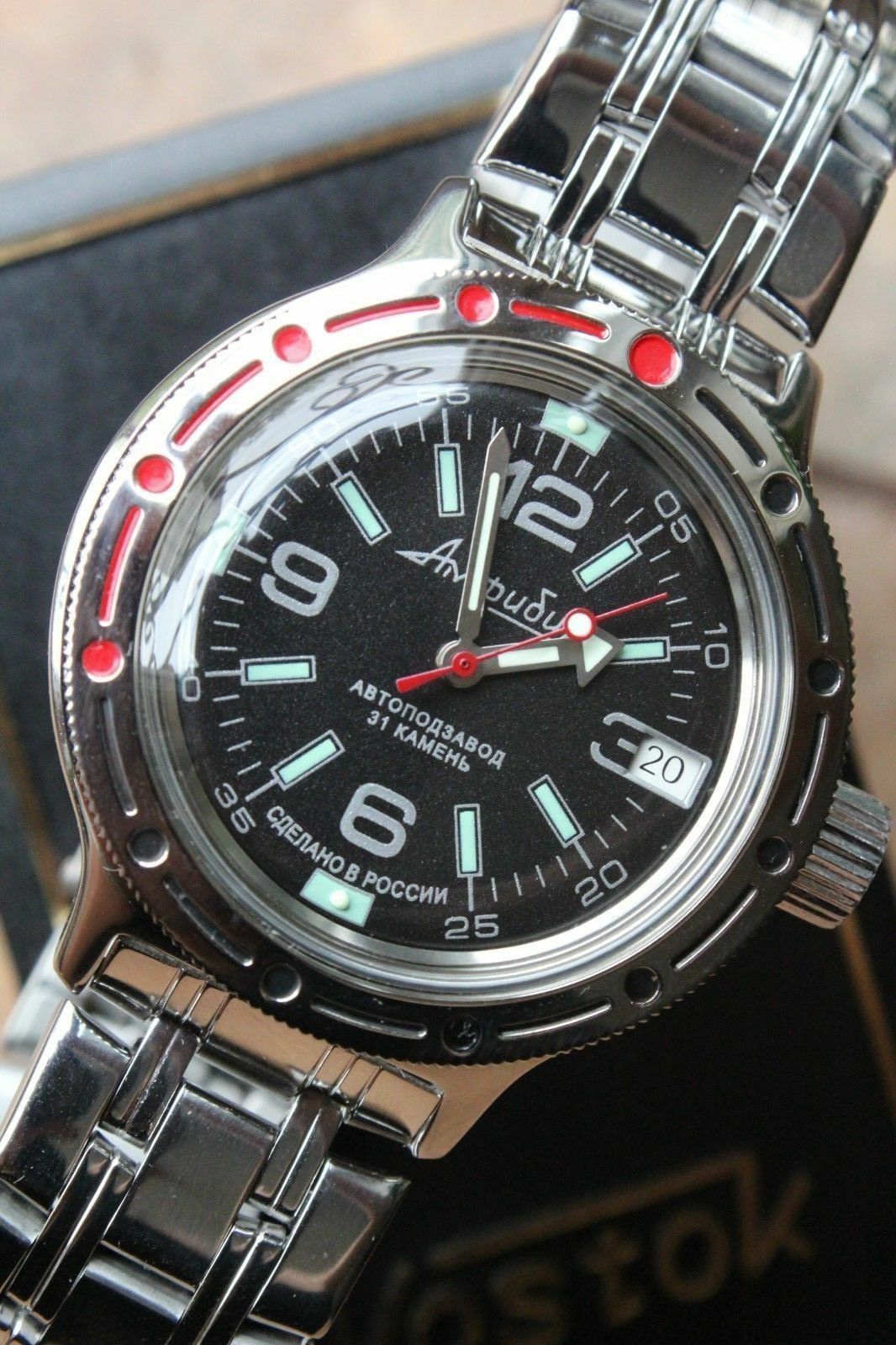 Russian Mechanical Automatic Wrist Watch VOSTOK AMPHIBIAN DIVER 420640