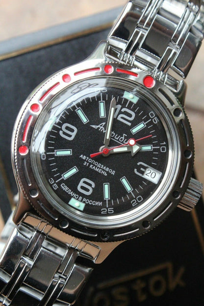 Russian Mechanical Automatic Wrist Watch VOSTOK AMPHIBIAN DIVER 420640