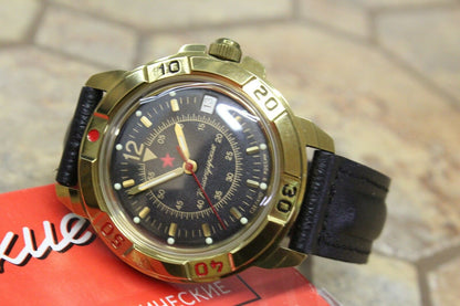 Vostok Komandirsky Military Wrist Watch # 439399 NEW