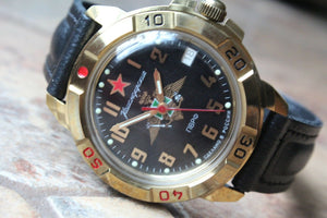 Vostok Komandirsky Military Wrist Watch # 439633 NEW