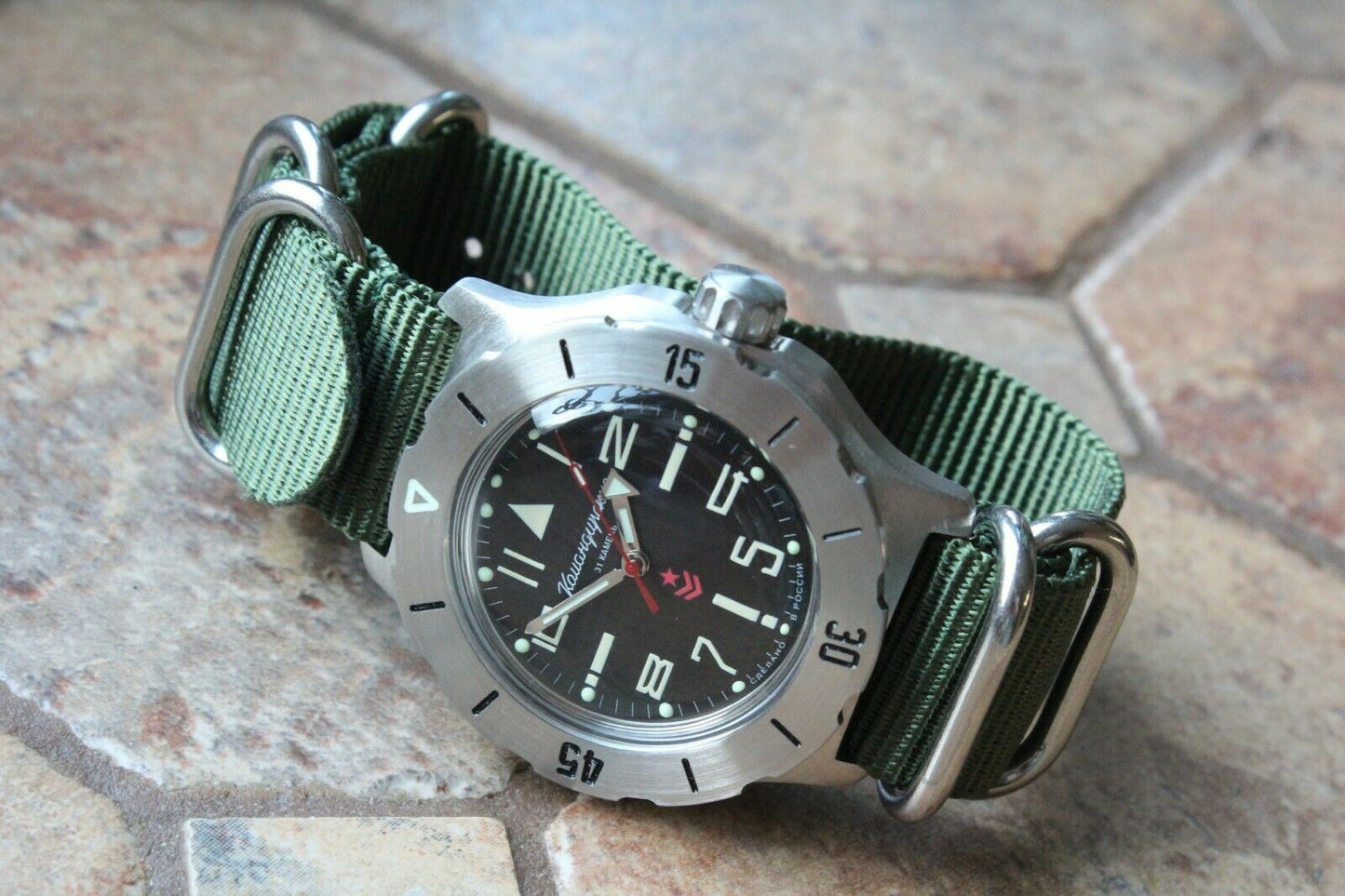 Vostok Komandirsky Mechanical Automatic Wrist Watch K-35 350747