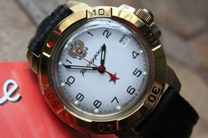 Vostok Komandirsky Military Wrist Watch # 439322 NEW