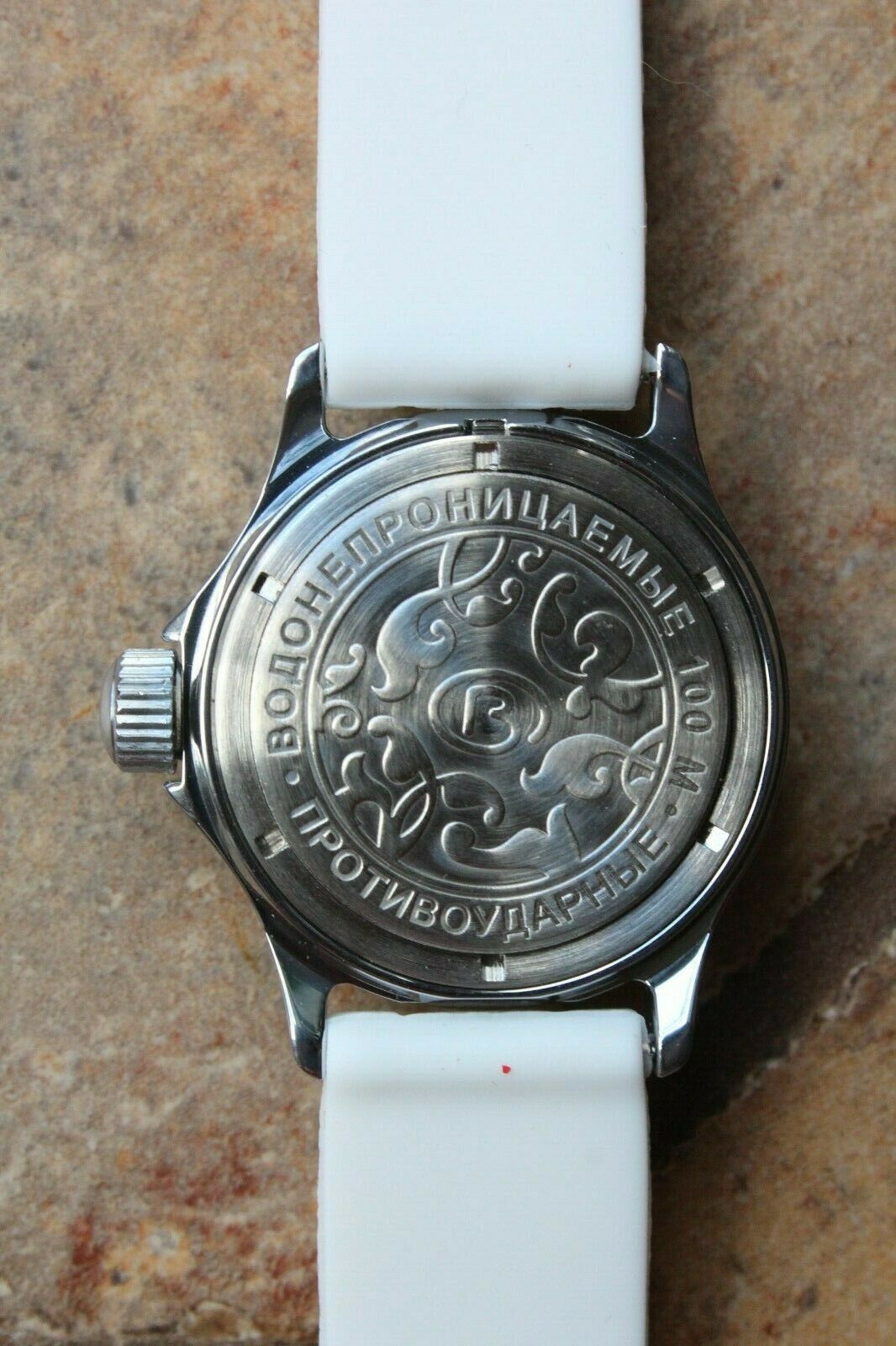 Vostok Amphibian 051458 Mechanical Women Female Russian wrist watch White Blue