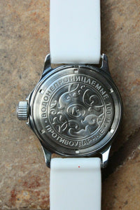 Vostok Amphibian 051458 Mechanical Women Female Russian wrist watch White Blue