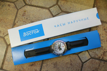 Vostok Komandirsky Auto Russian Military Wrist Watch # 921823 NEW
