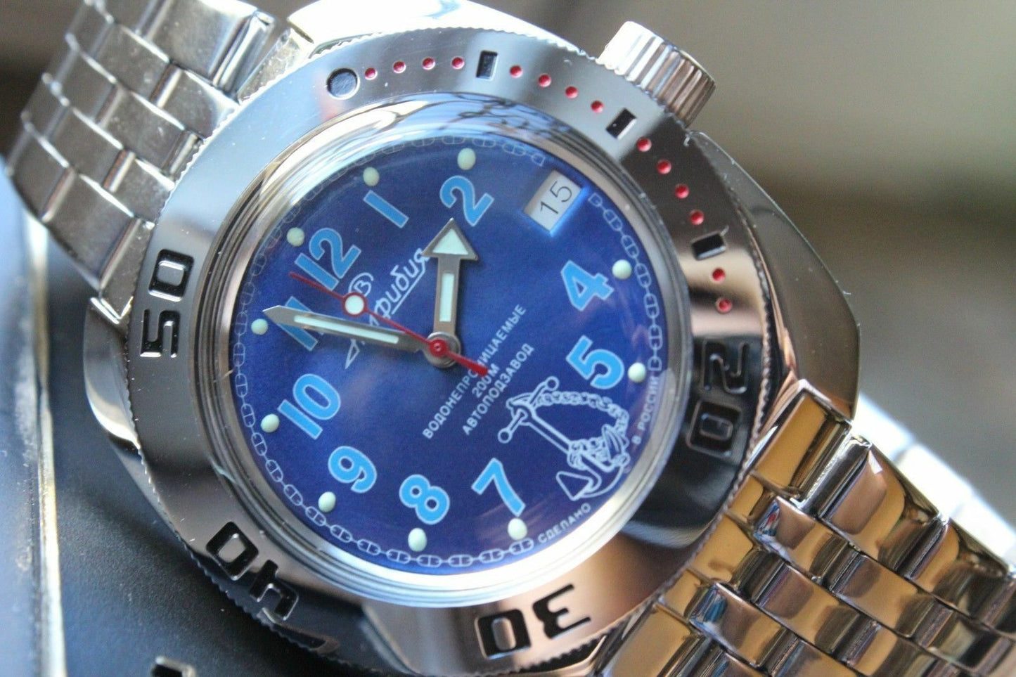 Russian Mechanical Automatic Wrist Watch VOSTOK AMPHIBIAN DIVER 710382