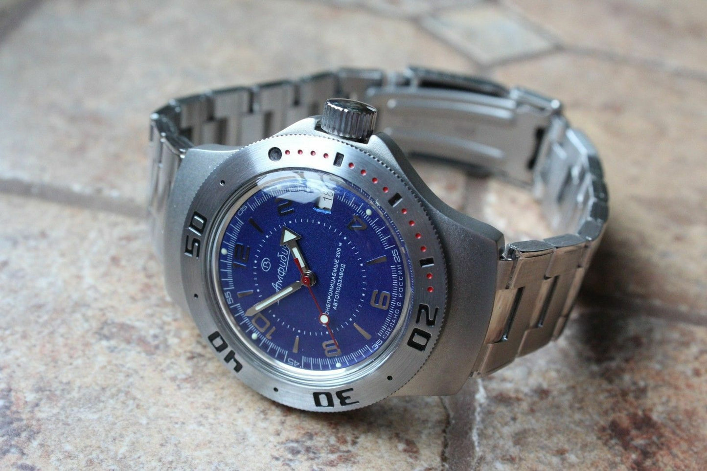 Vostok Amphibian Auto Russian diver wrist watch 060007