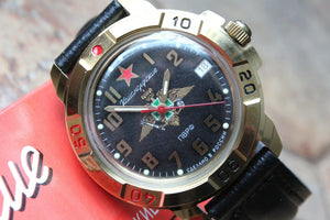 Vostok Komandirsky Military Wrist Watch # 439633 NEW