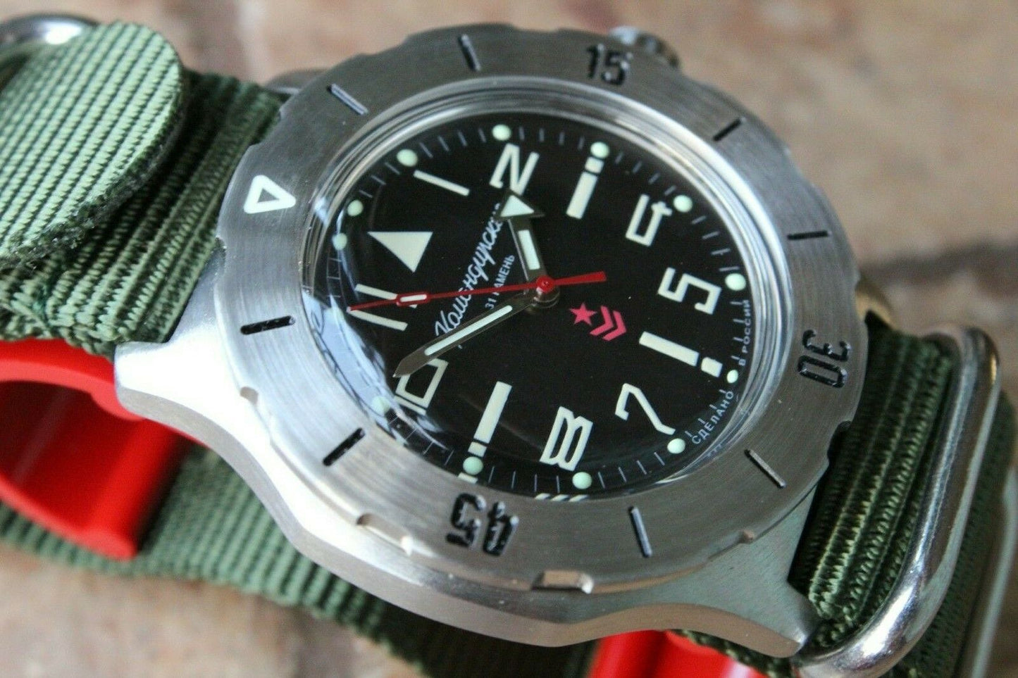 Vostok Komandirsky Mechanical Automatic Wrist Watch K-35 350747