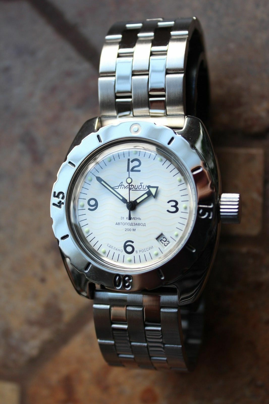 Russian Mechanical Automatic Wrist Watch VOSTOK AMPHIBIAN DIVER 150349