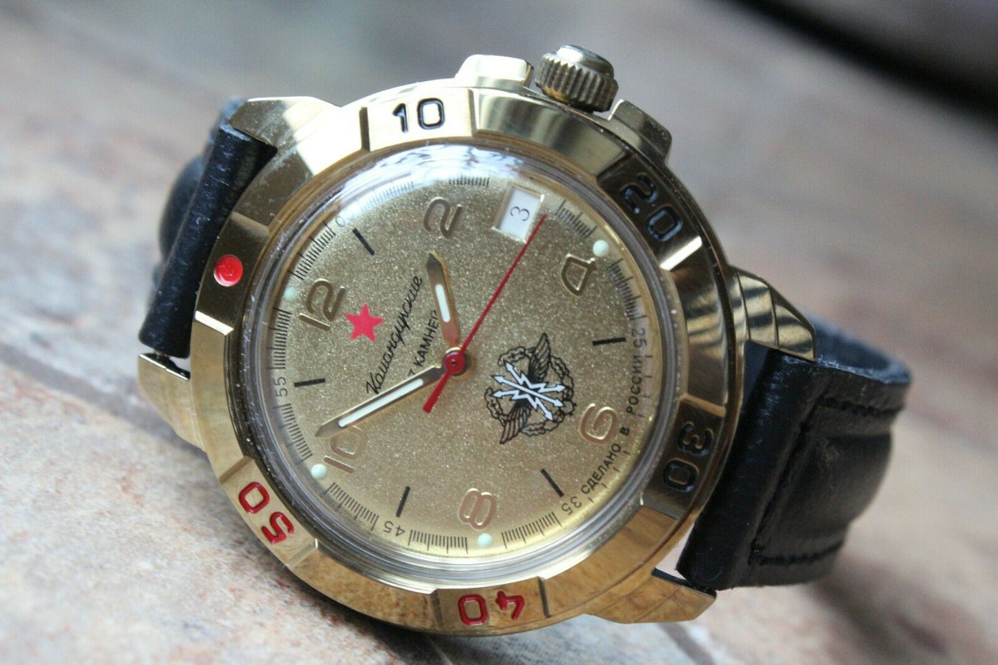 Vostok Komandirsky Military Wrist Watch # 439451 NEW