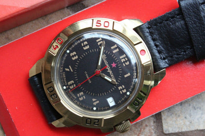 Vostok Komandirsky Military Wrist Watch # 439123 NEW